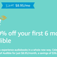 Six months Audible Gold, $9 each.